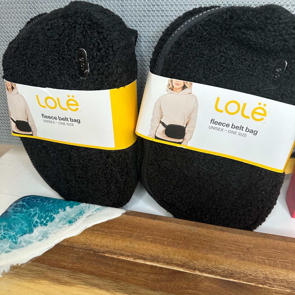 Lole Black Belt Bag Plush Design. Pick one.